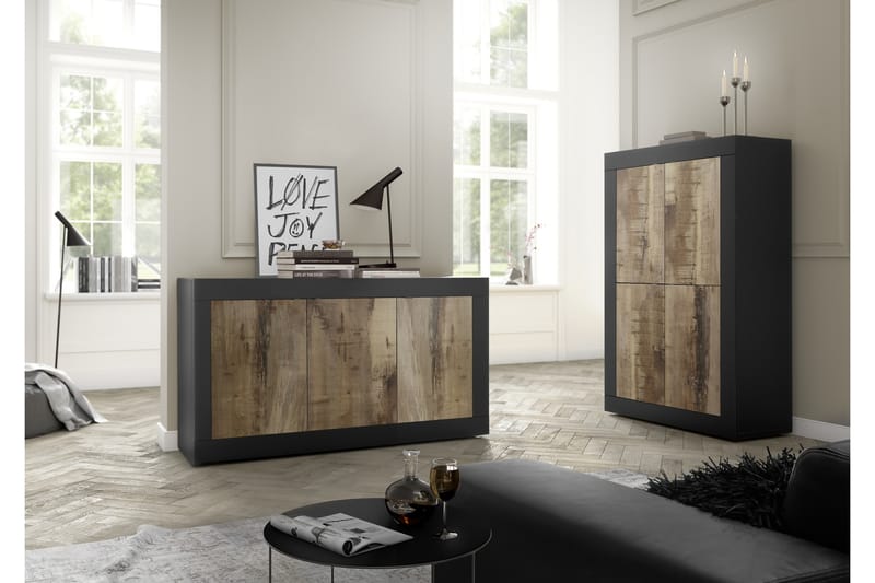 DINAMI Sideboard 43x160 cm Natur/Svart - LC SPA - Skänkar & sideboards