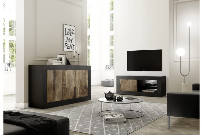 DINAMI Sideboard 43x160 cm Natur/Svart - LC SPA - Skänkar & sideboards