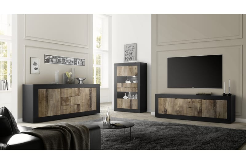 DINAMI Sideboard 43x160 cm Natur/Svart - LC SPA - Skänkar & sideboards