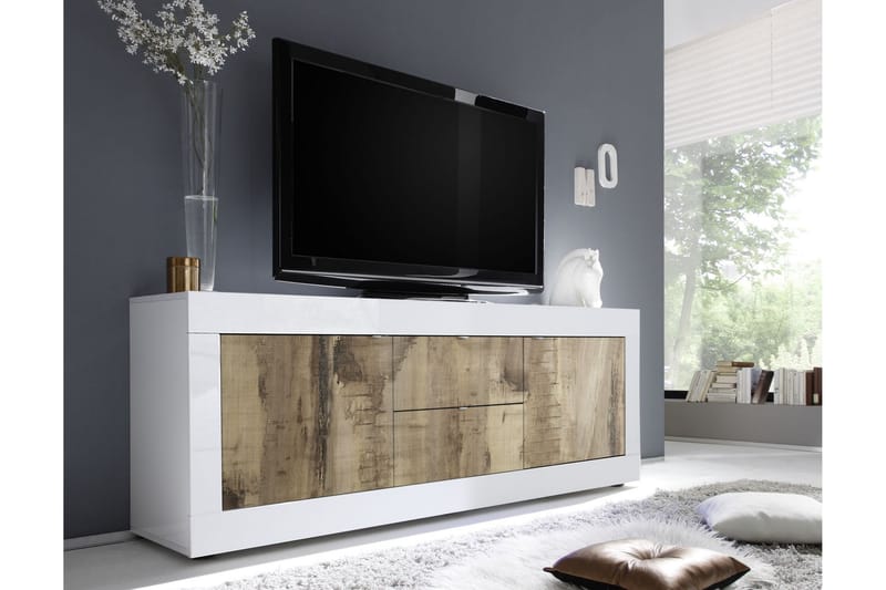 DINAMI Skänk 210x43 cm Vit Högglans - Förvaring - Förvaringsmöbler - Skänkar & sideboards