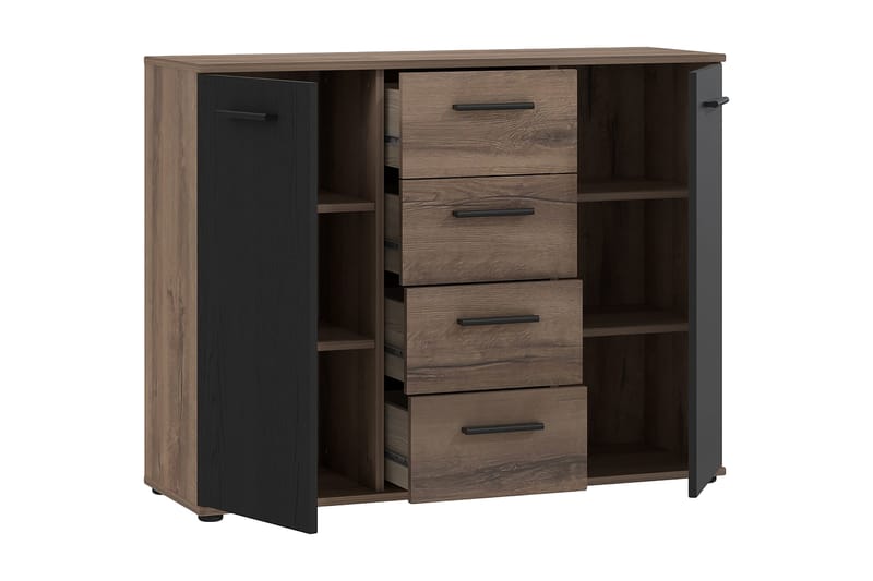 DOROBANTU Tv-möbelset 41x300 cm Brun/Svart - Skänkar & sideboards