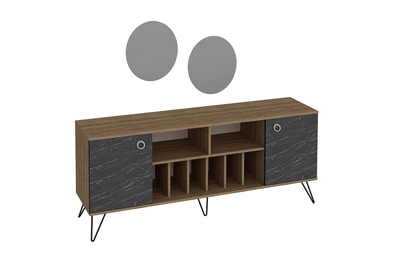 Dregrich Sidobord 180 cm - Valnöt|Svart - Förvaring - Förvaringsmöbler - Skänkar & sideboards
