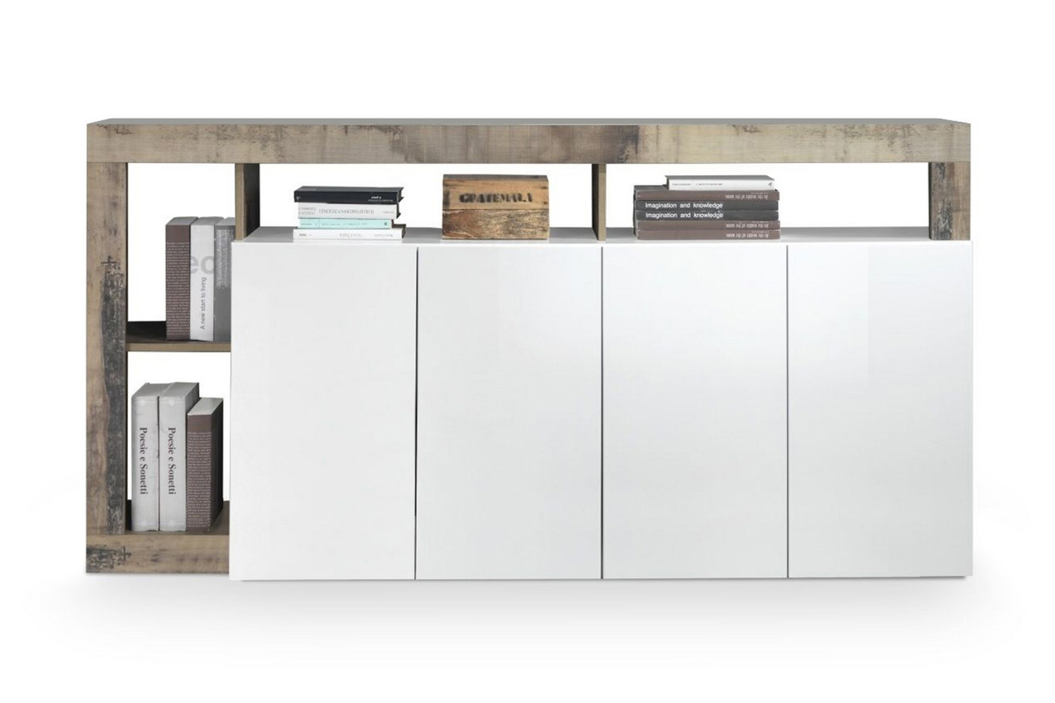 ellerau sideboard 42x184 cm vit -