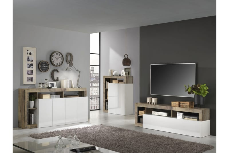 ELLERAU Sideboard 42x184 cm Vit - Förvaring - Förvaringsmöbler - Skänkar & sideboards