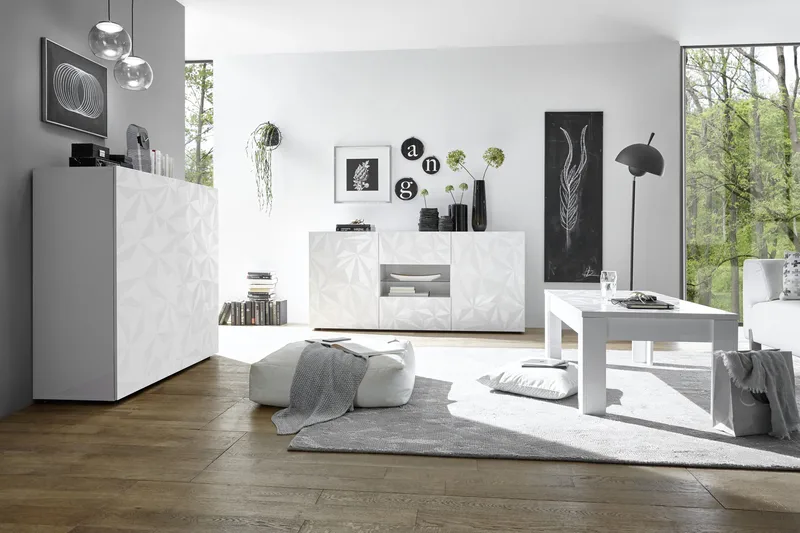 Fasett Skänk 181 cm - Vit - Förvaring - Förvaringsmöbler - Skänkar & sideboards