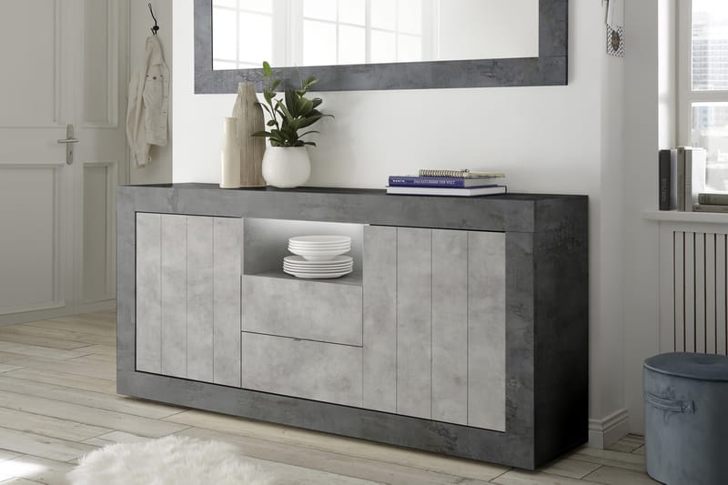 GADANA Skänk 184 Grå - Förvaring - Förvaringsmöbler - Skänkar & sideboards