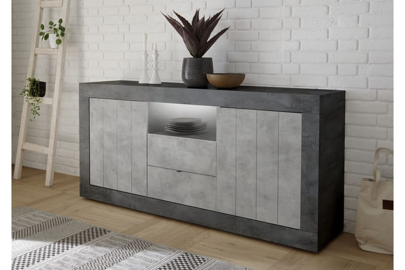 GADANA Skänk 184 Grå - Skänkar & sideboards