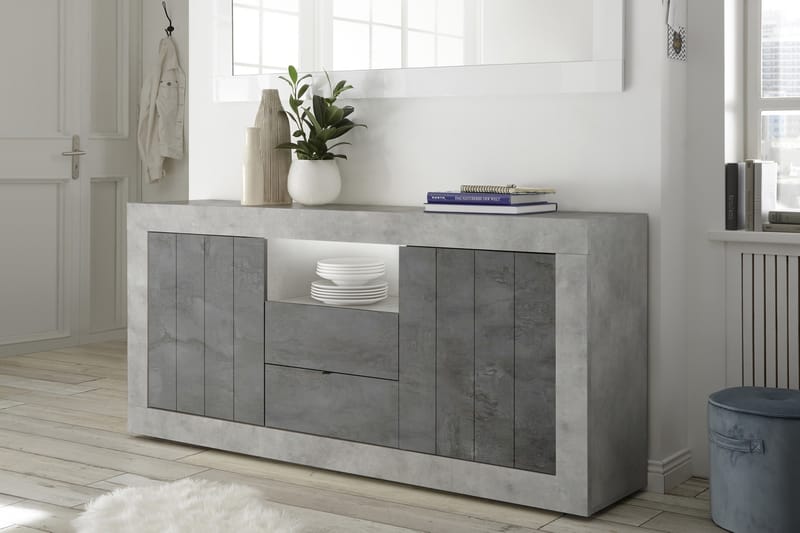 GADANA Skänk 184 Gråmelerad - Förvaring - Förvaringsmöbler - Skänkar & sideboards