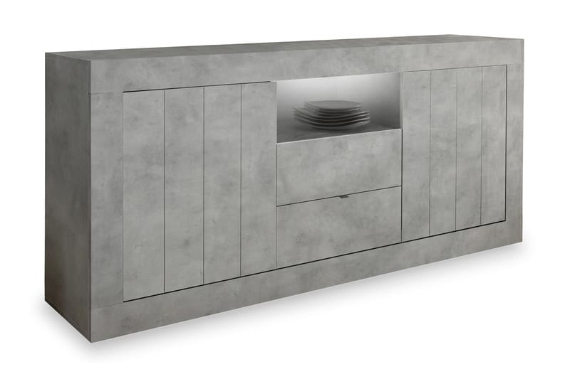 GADANA Skänk 184 Ljusgrå Betong - Förvaring - Förvaringsmöbler - Skänkar & sideboards
