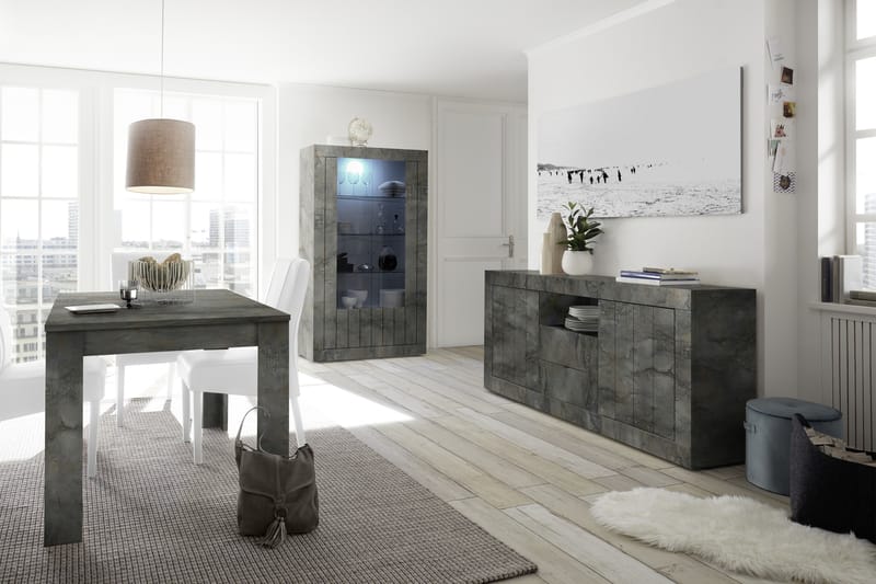 GADANA Skänk 184 Mörkgrå Betong - Förvaring - Förvaringsmöbler - Skänkar & sideboards