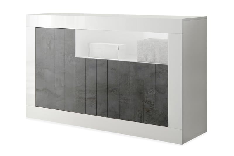 GADANA Skänk Medio 138 Vit/Gråmelerad - Förvaring - Förvaringsmöbler - Skänkar & sideboards