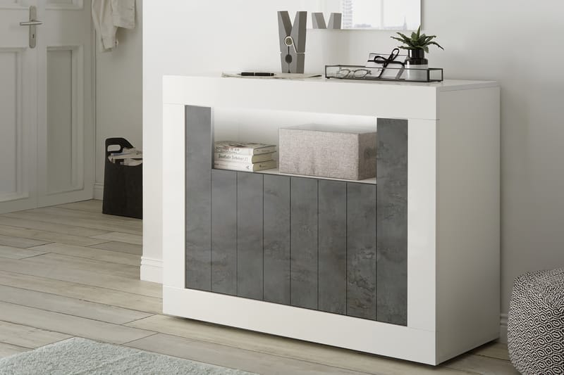 GADANA Skänk Piccolo 110 Vit/Gråmelerad - Förvaring - Förvaringsmöbler - Skänkar & sideboards