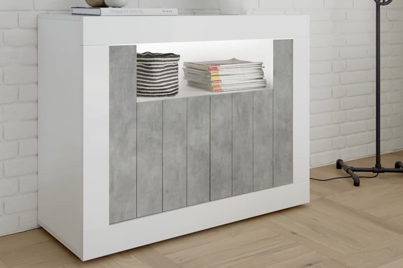 GADANA Skänk Piccolo 110 Grå/Vit - Förvaring - Förvaringsmöbler - Skänkar & sideboards