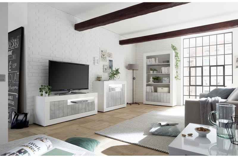 GADANA Skänk Piccolo 110 Grå/Vit - Förvaring - Förvaringsmöbler - Skänkar & sideboards