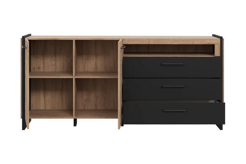 Gevgelija Sideboard 41x187 cm - Brun/Svart - Förvaring - Förvaringsmöbler - Skänkar & sideboards
