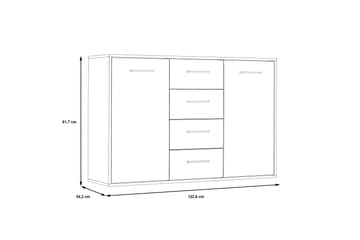 Haba Skänk 34x123 cm i Trä - Vit - Förvaring - Förvaringsmöbler - Skänkar & sideboards