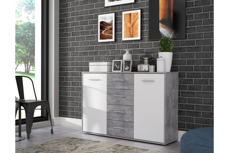 Haba Skänk 34x123 cm i Trä - Vit - Förvaring - Förvaringsmöbler - Skänkar & sideboards