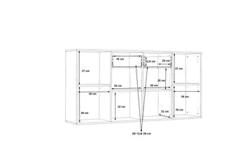 Haba Skänk 34x162 cm - Brun/Vit - Förvaring - Förvaringsmöbler - Skänkar & sideboards