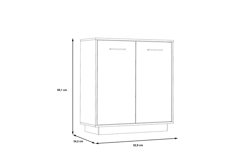 Haba Skänk 34x83 cm - Grå - Förvaring - Förvaringsmöbler - Skänkar & sideboards