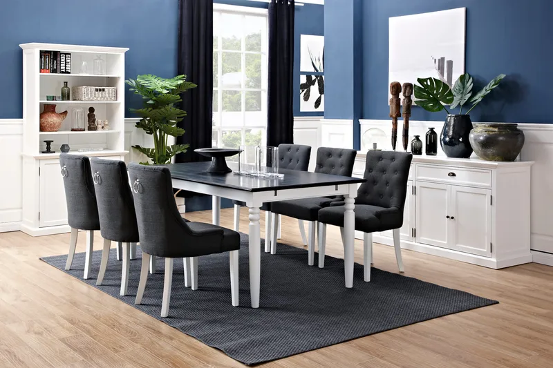 Hampton Lantlig Skänk med 2 Lådor + 4 Skåp - Vit - Förvaring - Förvaringsmöbler - Skänkar & sideboards