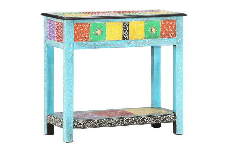 Handmålad skänk 80x35x75 cm massivt mangoträ - Flerfärgad - Förvaring - Förvaringsmöbler - Skänkar & sideboards