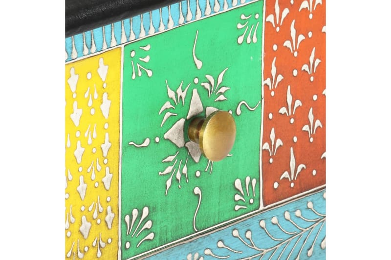 Handmålad skänk 80x35x75 cm massivt mangoträ - Flerfärgad - Förvaring - Förvaringsmöbler - Skänkar & sideboards