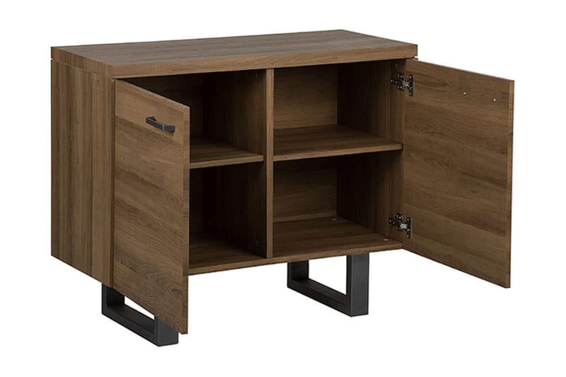 Harvley Skänk med 2 Dörrar i Trä med Metallben - Brun - Förvaring - Förvaringsmöbler - Skänkar & sideboards