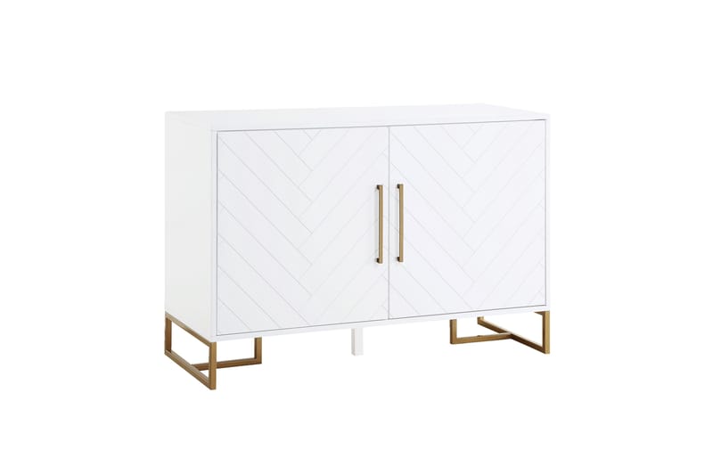 HERRINGBONE Sideboard 122x48 cm Vit - CosmoLiving - Skänkar & sideboards