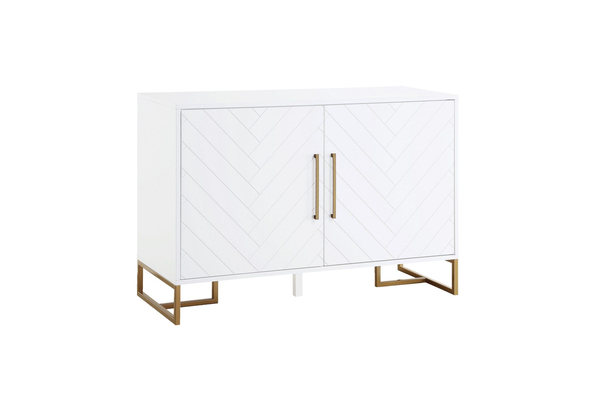 Herringbone Sideboard 122x48 cm Vit - CosmoLiving