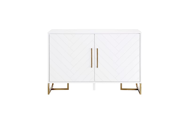Herringbone Sideboard 122x48 cm Vit - CosmoLiving - Förvaring - Förvaringsmöbler - Skänkar & sideboards