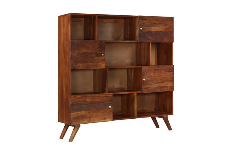 Högskåp massivt återvunnet trä 150x40x152 cm - Brun - Skänkar & sideboards