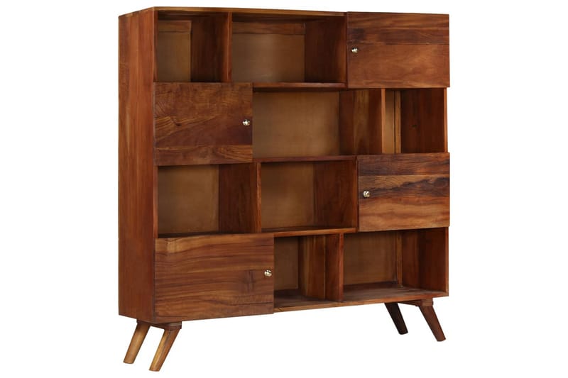 Högskåp massivt återvunnet trä 150x40x152 cm - Brun - Skänkar & sideboards