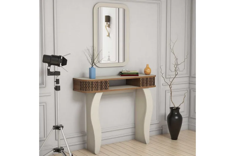 Hovdane Skänk 105 cm, Brun/Vit