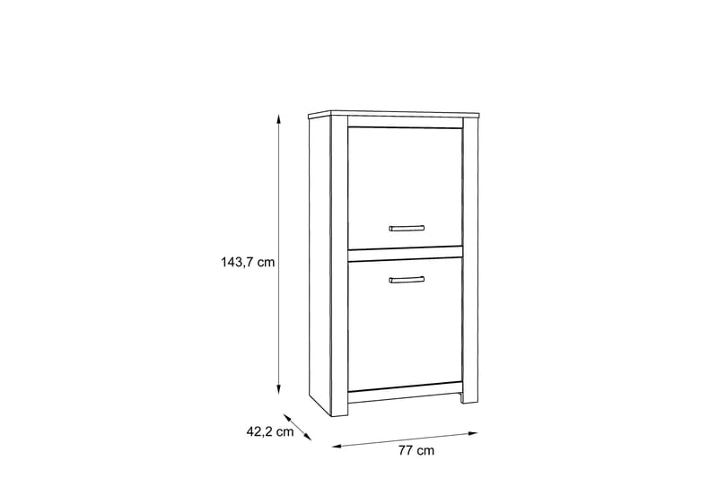 Hovencamp Skåp 42x77 cm - Brun - Förvaring - Förvaringsmöbler - Skänkar & sideboards
