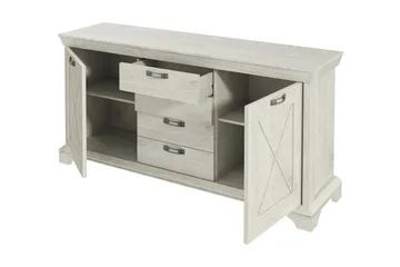 Hurlston Highboard 178 cm - Vit - Förvaring - Förvaringsmöbler - Skänkar & sideboards