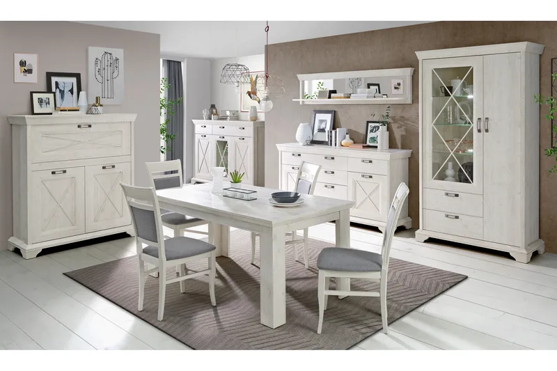 Hurlston Highboard 178 cm - Vit - Förvaring - Förvaringsmöbler - Skänkar & sideboards