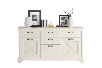 Hurlston Highboard 178 cm - Vit - Förvaring - Förvaringsmöbler - Skänkar & sideboards