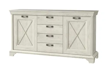 Hurlston Highboard 178 cm - Vit - Förvaring - Förvaringsmöbler - Skänkar & sideboards
