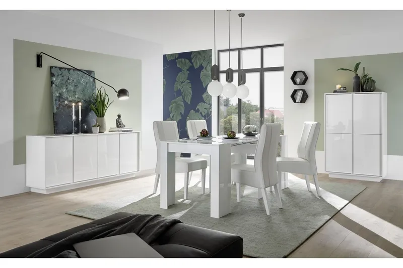 Ice Sideboard 180x43 cm - Vit Högglans - Förvaring - Förvaringsmöbler - Skänkar & sideboards