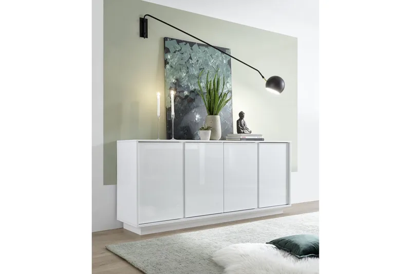 Ice Sideboard 180x43 cm - Vit Högglans - Förvaring - Förvaringsmöbler - Skänkar & sideboards