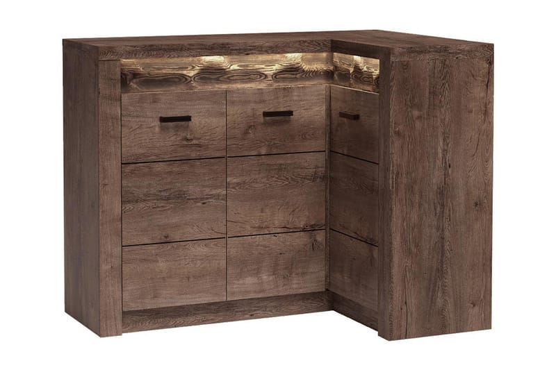 Indianapolis Skänk 131x42x104 cm - Brun - Förvaring - Förvaringsmöbler - Skänkar & sideboards
