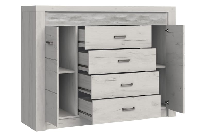 Indianapolis Skänk 137x42x104 cm - Beige|Brun - Förvaring - Förvaringsmöbler - Skänkar & sideboards