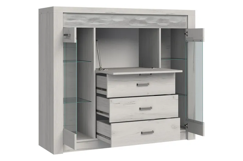 Indianapolis Skänk 137x42x122 cm - Brun - Förvaring - Förvaringsmöbler - Skänkar & sideboards