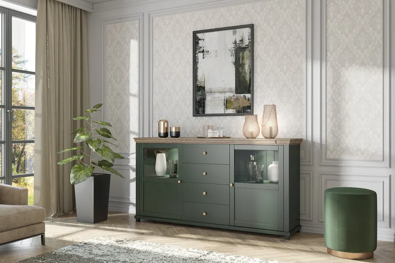 Ivreri Sideboard 42x181 cm - Khaki/Natur - Förvaring - Förvaringsmöbler - Skänkar & sideboards