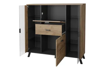 John Skänk 131x40x131 cm - Beige/Svart/Brun - Förvaring - Förvaringsmöbler - Skänkar & sideboards