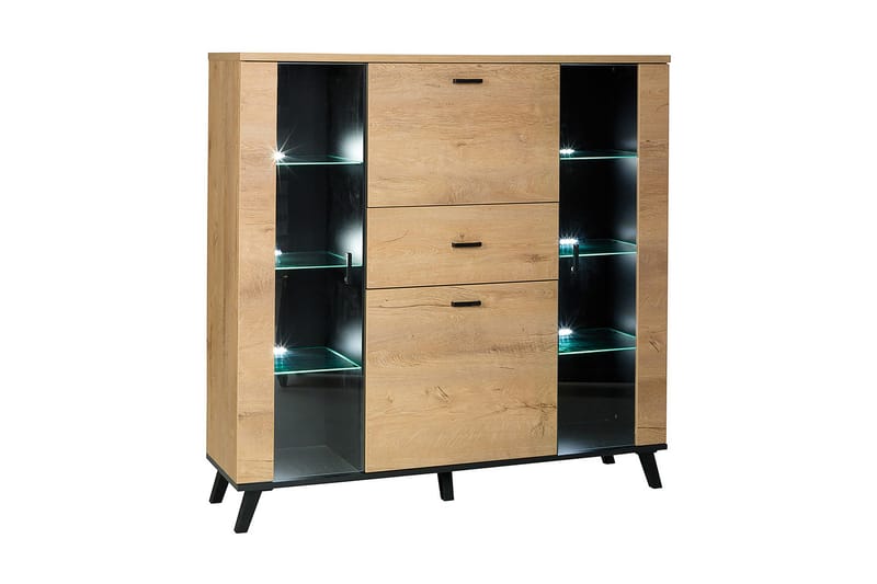 JOHN Skänk 131x40x131 cm - Beige/Svart/Brun - Skänkar & sideboards