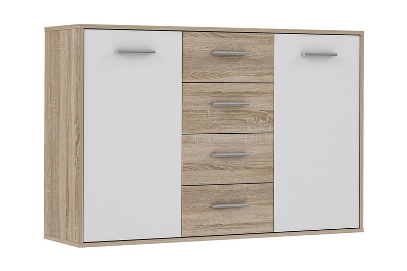 JUNAH Skänk 34x123 cm Brun/Vit - Förvaring - Förvaringsmöbler - Skänkar & sideboards