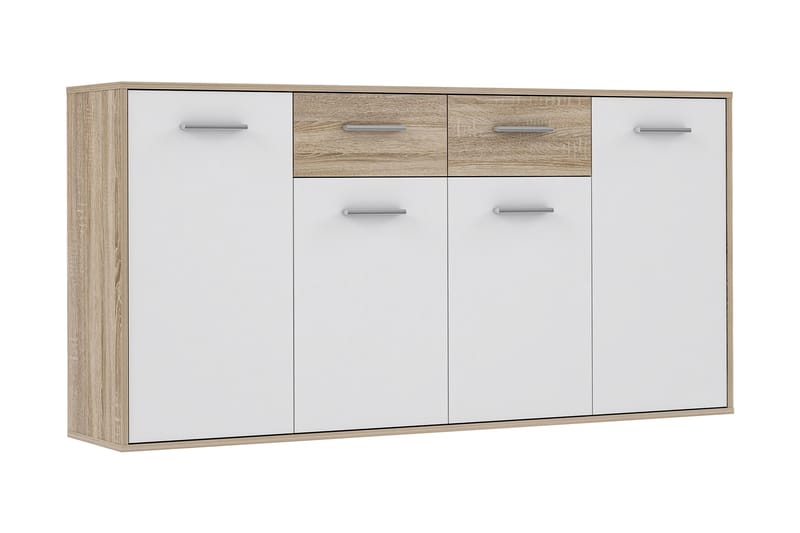JUNAH Skänk 34x162 cm Brun/Vit - Förvaring - Förvaringsmöbler - Skänkar & sideboards