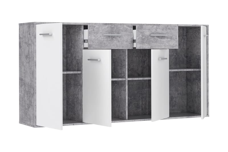 JUNAH Skänk 34x162 cm Vit - Grå - Förvaring - Förvaringsmöbler - Skänkar & sideboards
