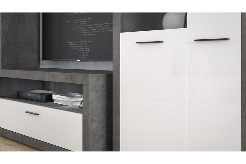 KALOYAN Tv-bänk 193 cm Grå/Vit - Förvaring - Förvaringsmöbler - Skänkar & sideboards